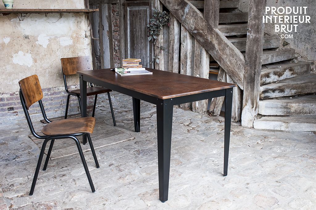 Modèle de table de repas loft/ industrielle chez PIB