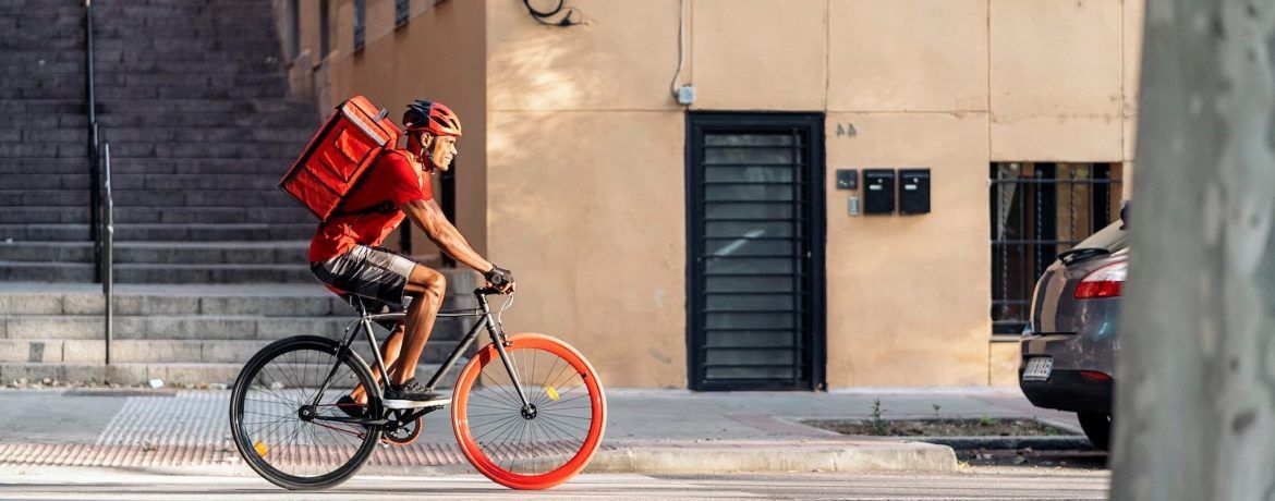 coursier à vélo