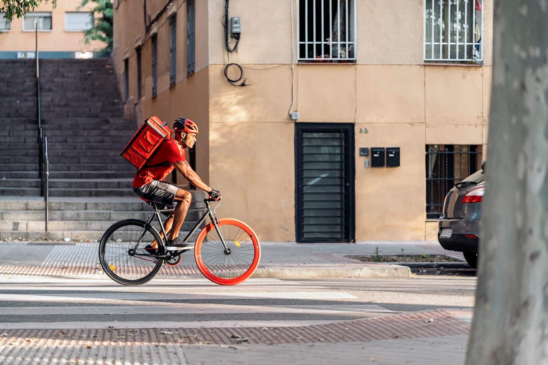 coursier à vélo